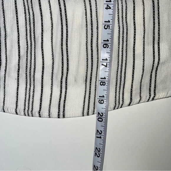 Altar’d State White & Black Striped Bell Sleeve Open Back Top Medium Women’s - Picture 9 of 12